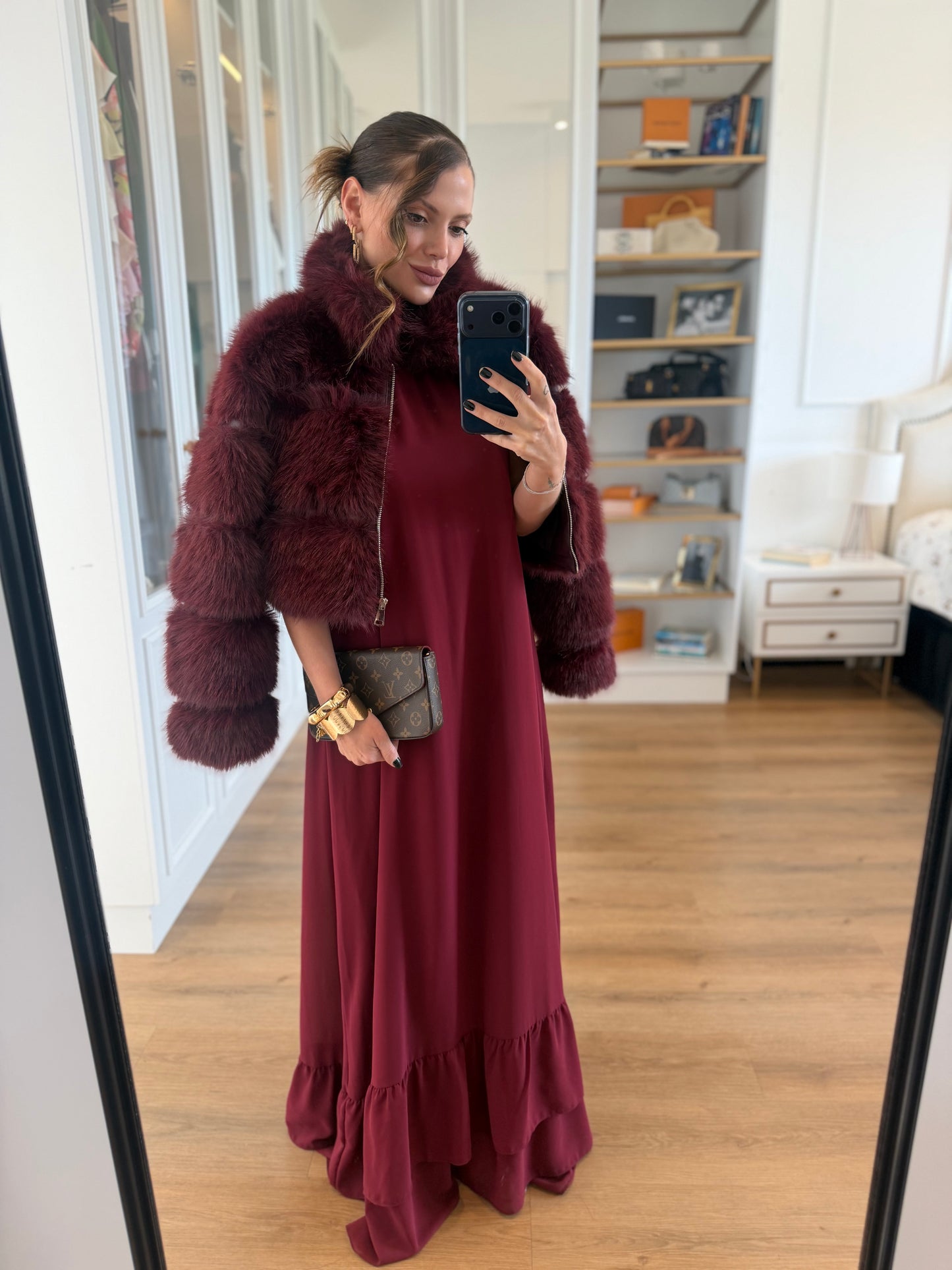 Vestido Sofia Frente Única com Babado na Barra