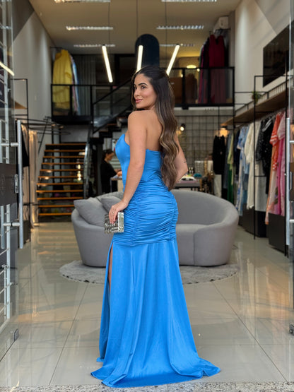 Vestido Longo Tomara que Caia Corset e Fenda