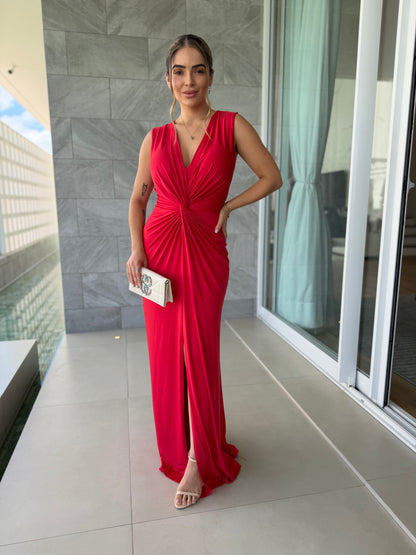 Vestido Longo detalhe Drapeado