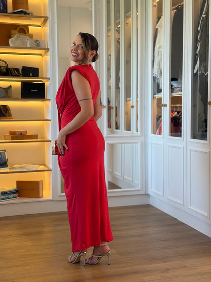 Vestido midi Drapeado