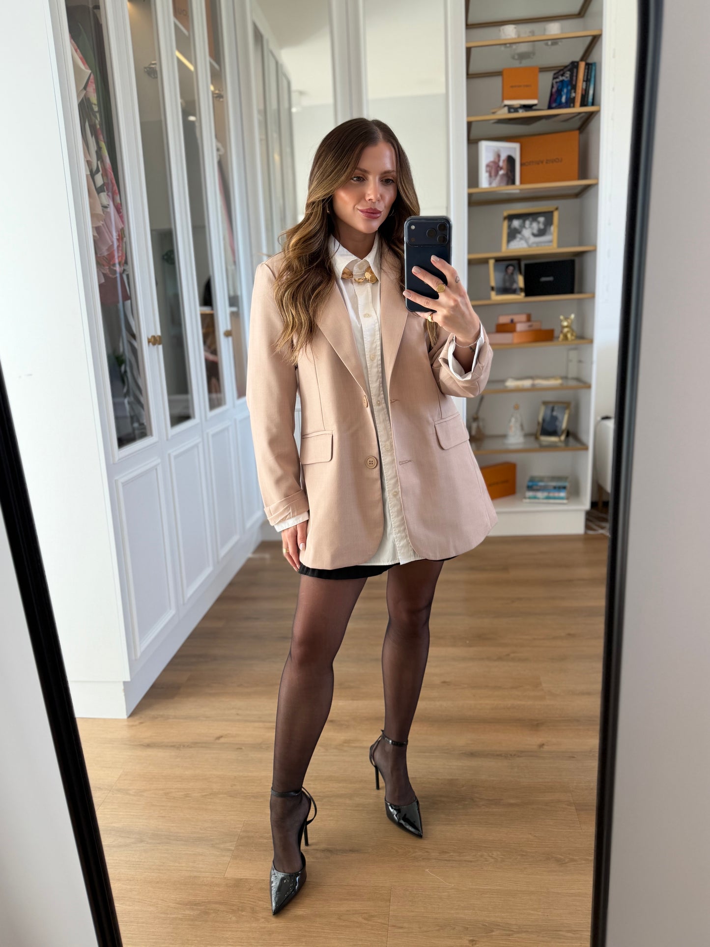 Blazer Feminino Alfaiataria Oversized Nude