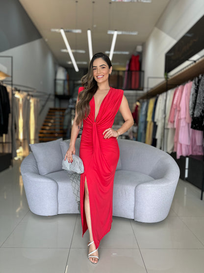 Vestido midi Drapeado