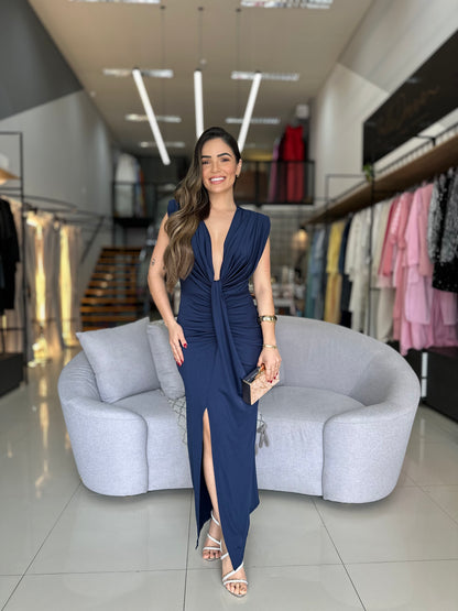 Vestido midi Drapeado