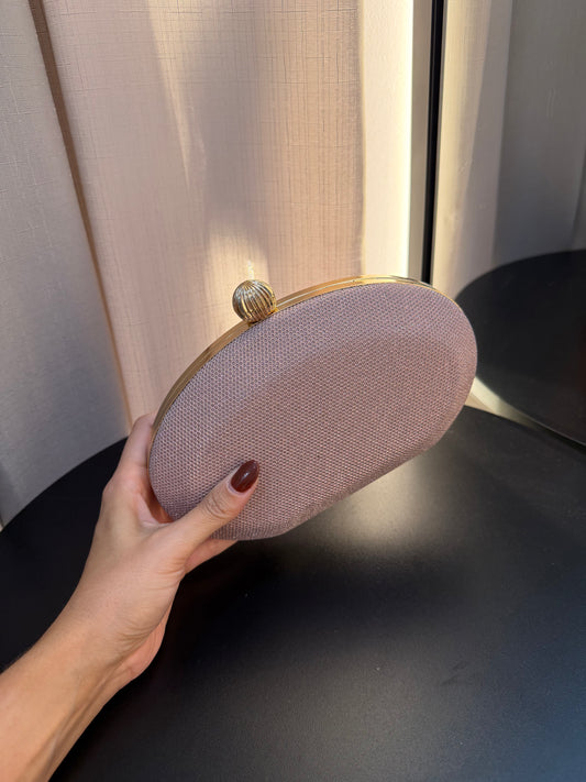 Cluth Oval Rosé com Brilho