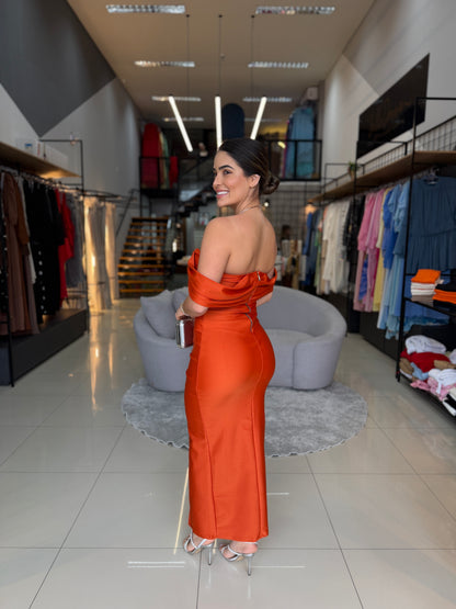 Vestido Ombro a Ombro Prada