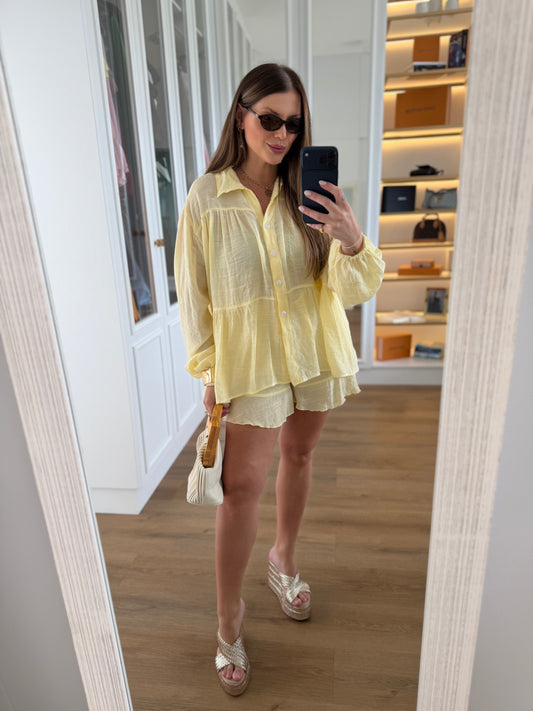 Conjunto Camisa e Shorts com Caimento Soltinho