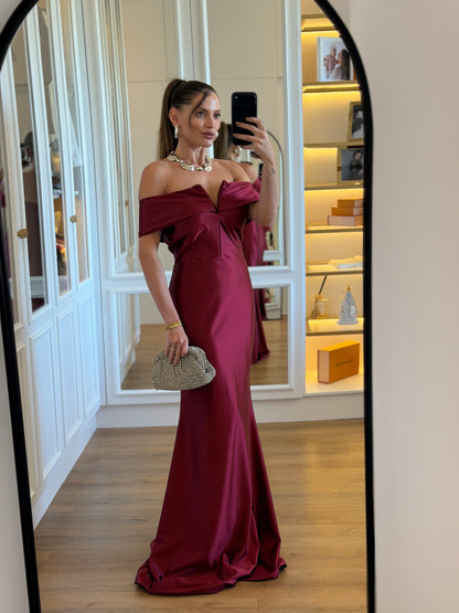 Vestido Longo Tecido Acetinado