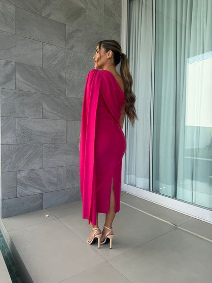 Vestido Prada com Capa