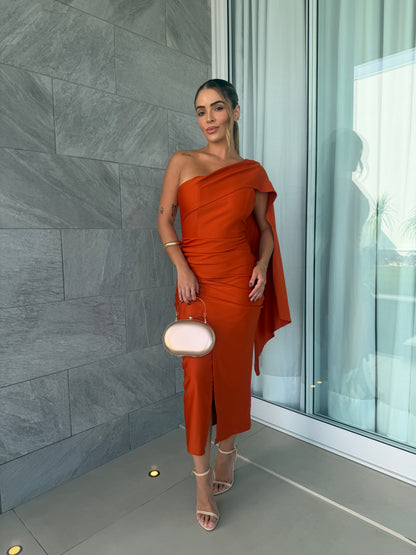 Vestido Prada com Capa