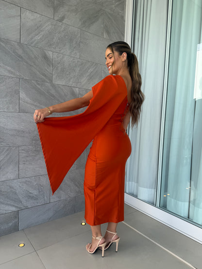 Vestido Prada com Capa