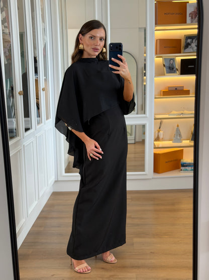 Vestido Midi Capa