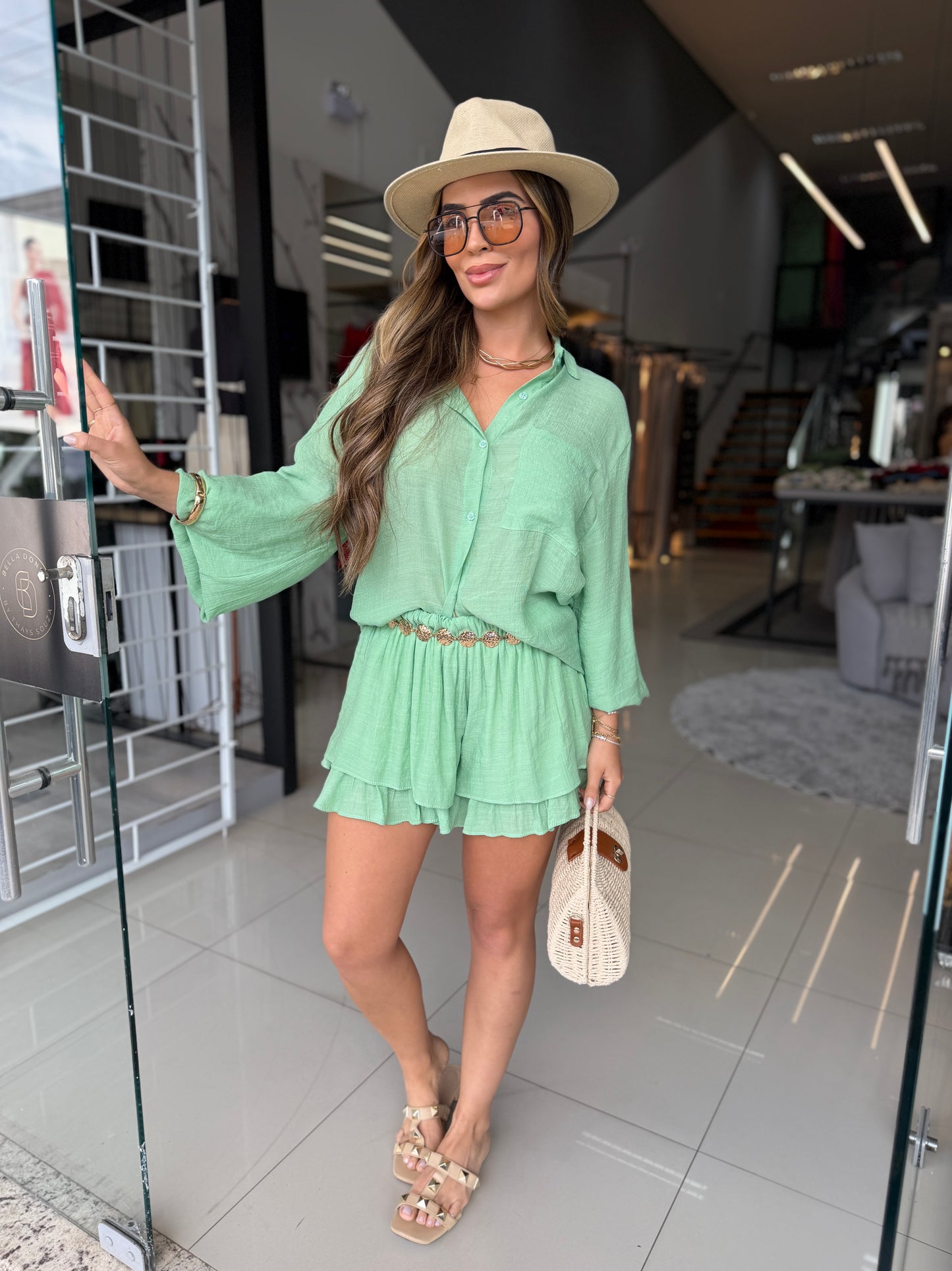 Conjunto Camisa e Shorts Babados