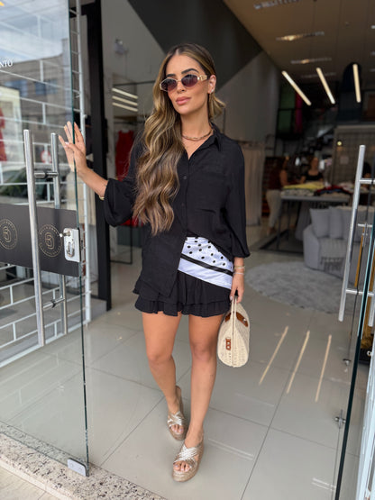 Conjunto Camisa e Shorts Babados