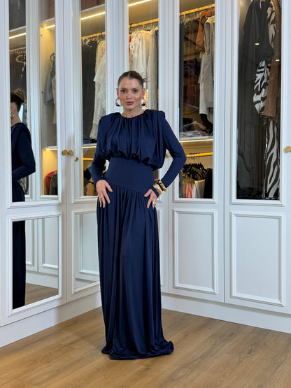 Vestido Longo Ombreiras Morgana