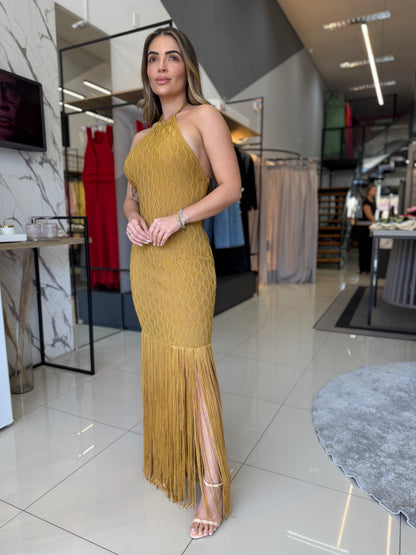 Vestido Frente Única Franjas