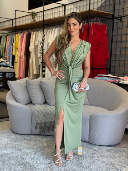 Vestido midi Drapeado