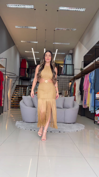 Vestido Franja Luxo