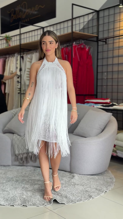 Vestido Frente Unica Franjas