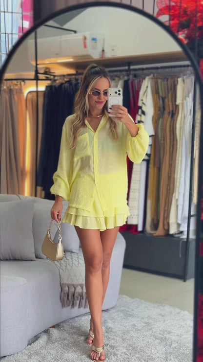 Conjunto Camisa e Shorts Babados