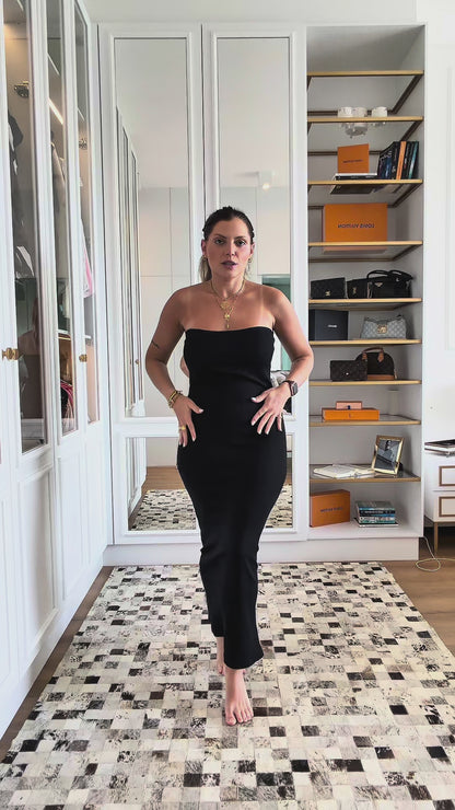 Vestido Tomara que Caia Canelado