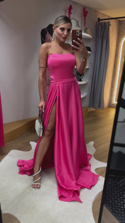 Vestido Majestade Rosa