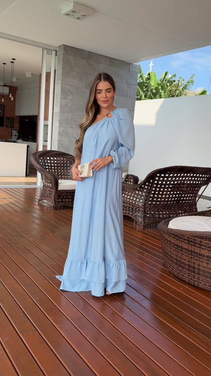 Vestido Longo Ombro Único