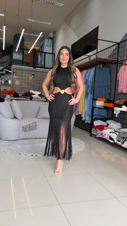 Vestido Franja Luxo
